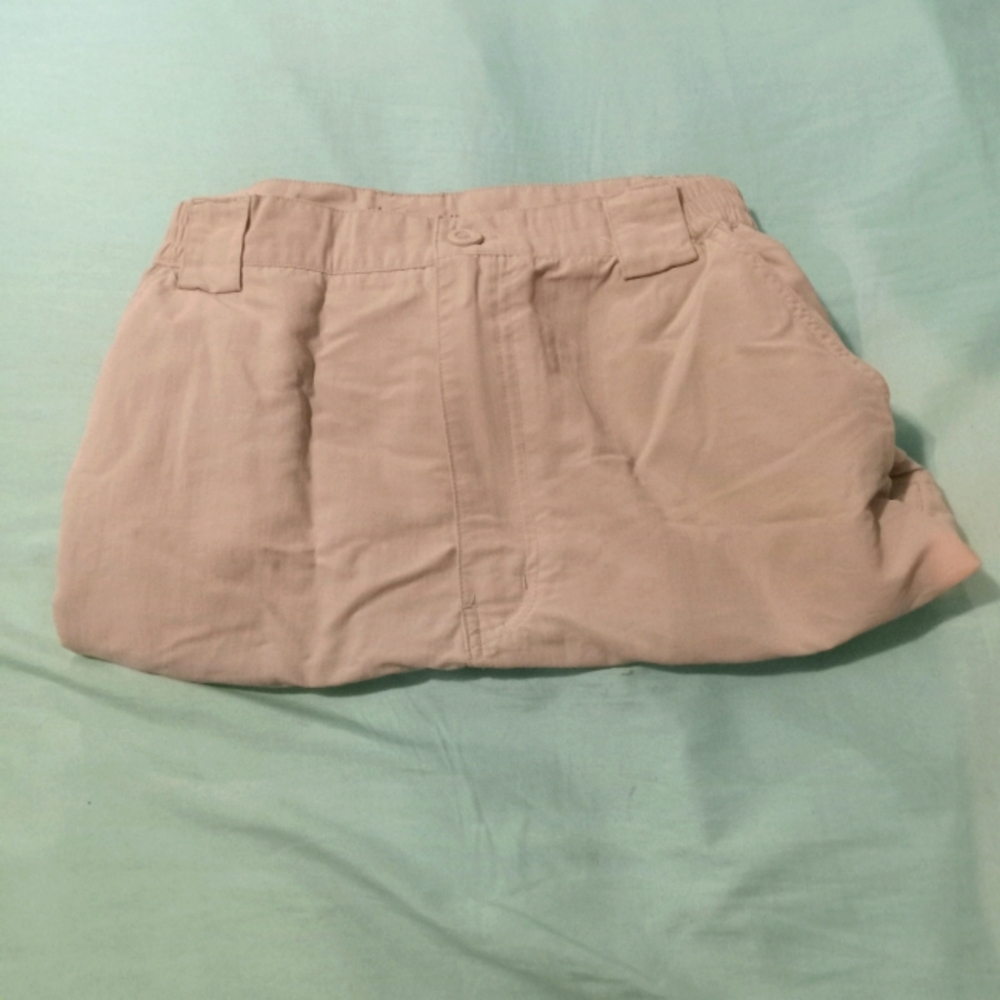 NWOT Mens World Wide Sportsman Khaki Cargo Shorts 40 Lightweight Casual Dressy